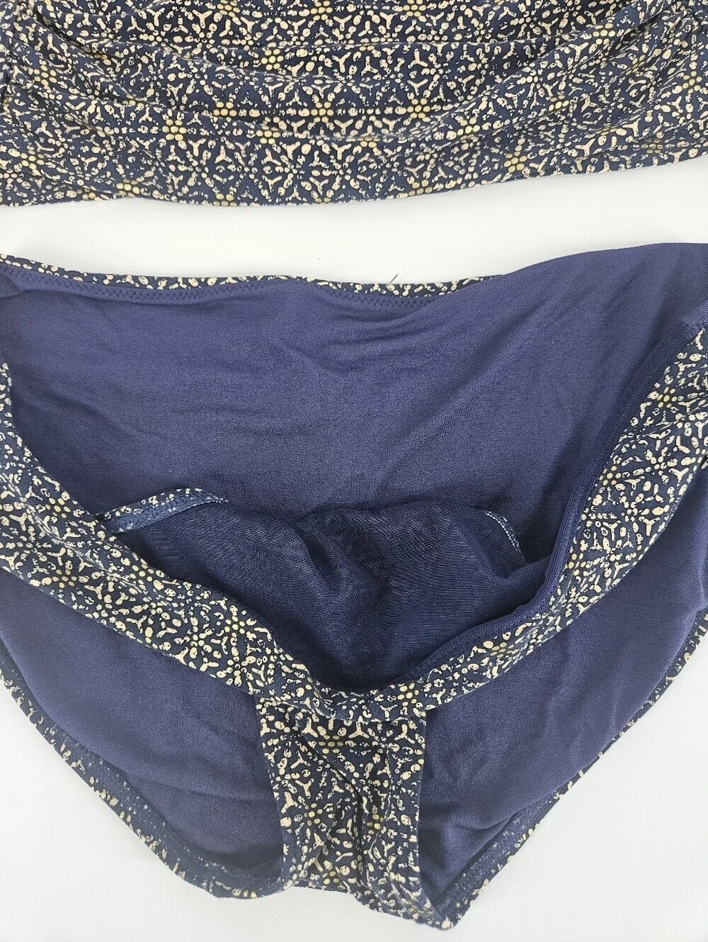 Bond-Eye Australia Blue and Gold Abstract Print Tankini Set